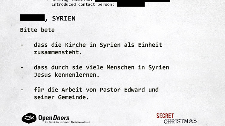 Gebetsanliegen Syrien