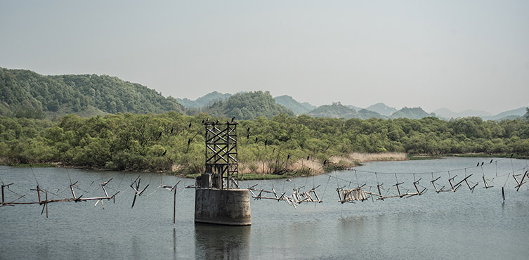 Blick nach Nordkorea von Südkorea