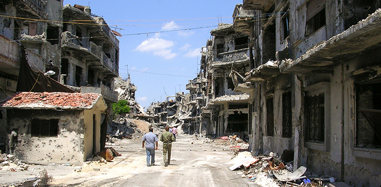 Zerstörung in Homs