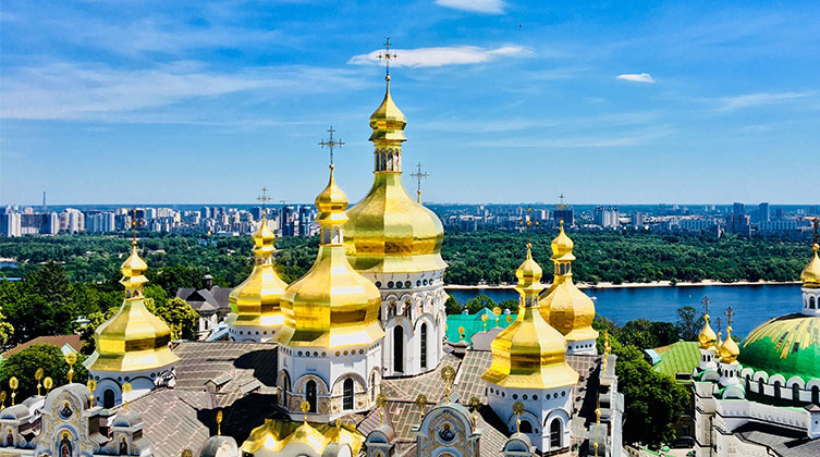 Panoramablick über Kiew