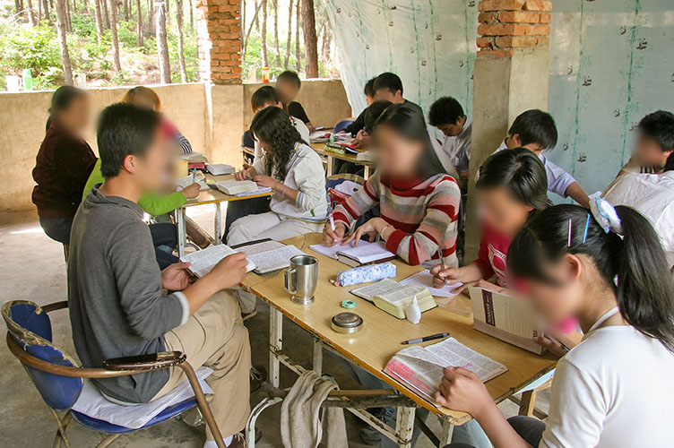 Eine Untergrund –Bibelschule in China