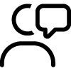 Icon Person mit Sprechblase