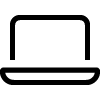 Icon aufgeklappter Laptop