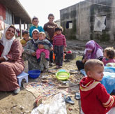 Flüchtlingsfamilie in Syrien
