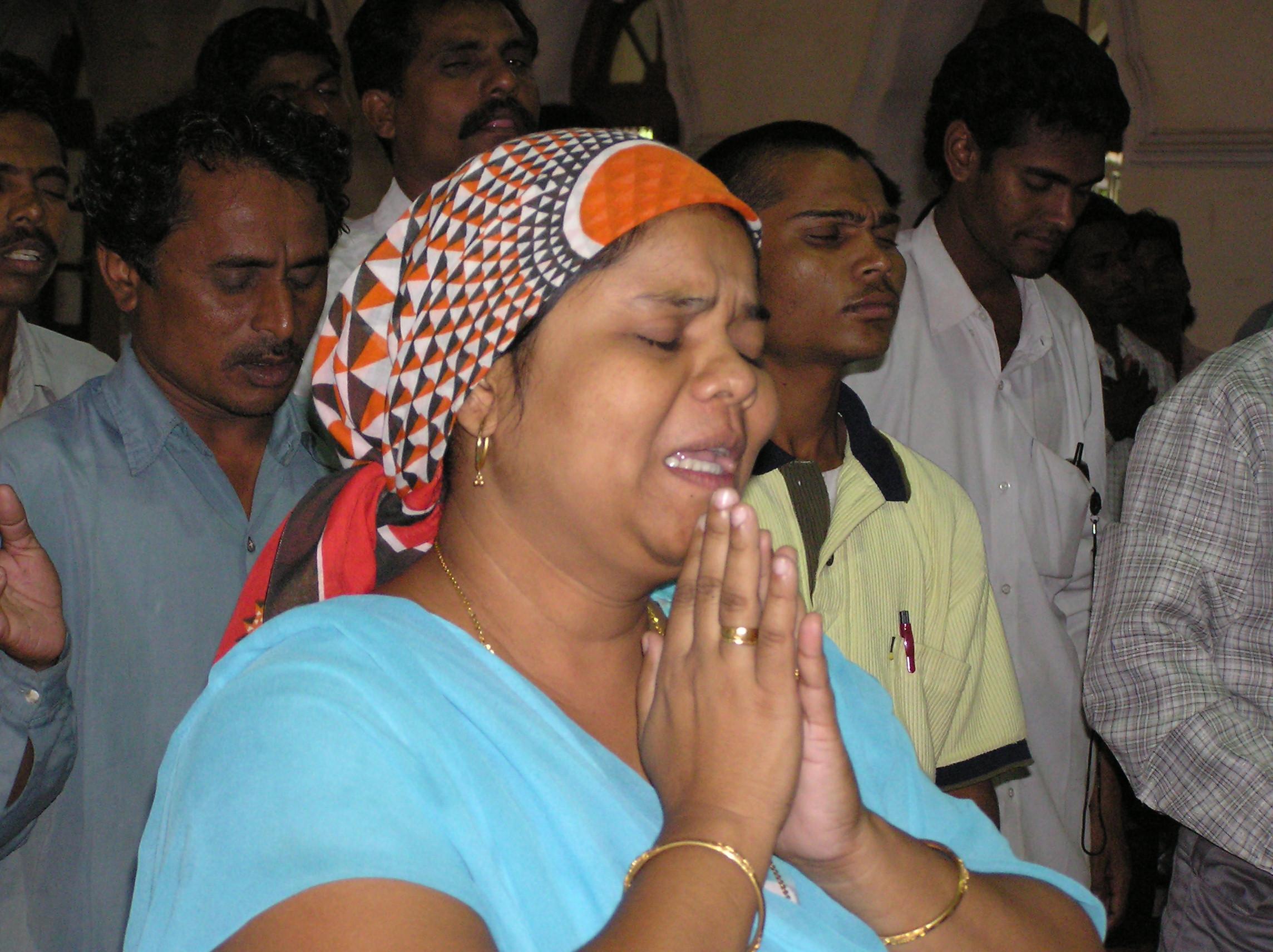 eine indische Christi beim Gebet