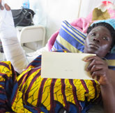 Verletzte Frau aus Nigeria