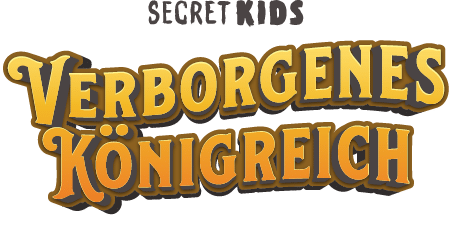 Schriftzug: "Secret Kids Verborgenes Königreich"