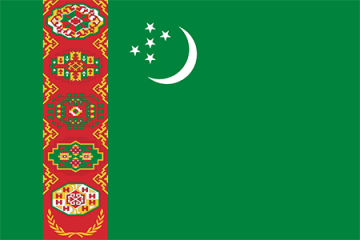 Flagge Turkmenistan