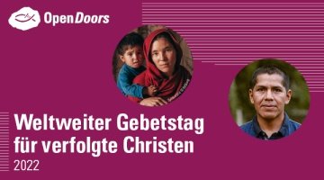 Eine Frau mit Kind aus Afghanistan und ein Mann aus Kolumbien werden angezeigt als Vorschau für den Weltweiten Gebetstag für verfolgte Christen 2022