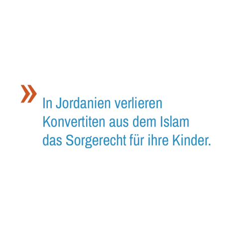 In Jordanien verlieren Konvertiten aus dem Islam das Sorgerecht für ihre Kinder