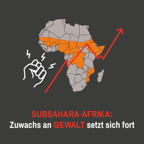 Icon einer Faust vor dem Hintergrund des Afrikanischen Kontinents