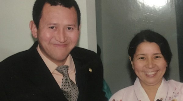 Bahrom und seine Frau Gulnora Kholmatov