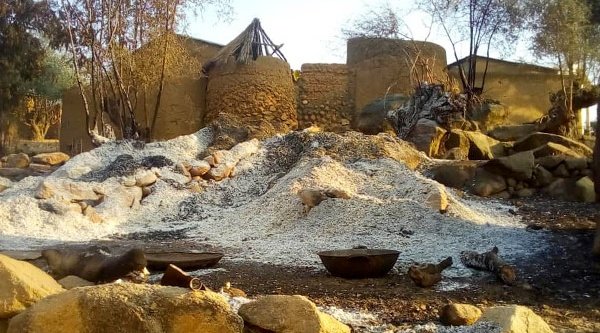 Archivbild: Von Boko Haram zerstörte Gebäude in Kamerun