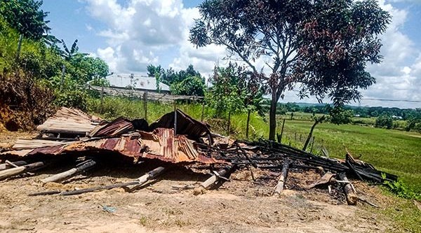 Eine zerstörte Kirche in Bangladesch 