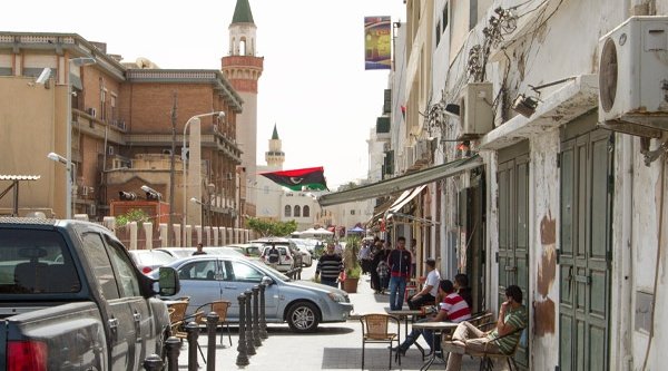 Straße in der libyschen Hauptstadt Tripolis