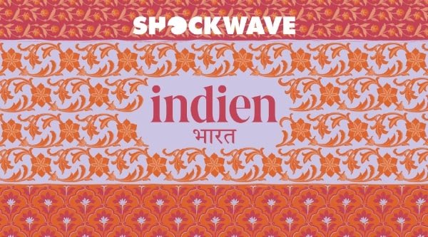 Das Coverbild von Shockwave 2024 zu Indien mit vielen Blumenverzierungen