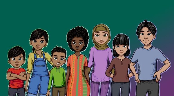 Illustration von unterschiedlichen Kindern