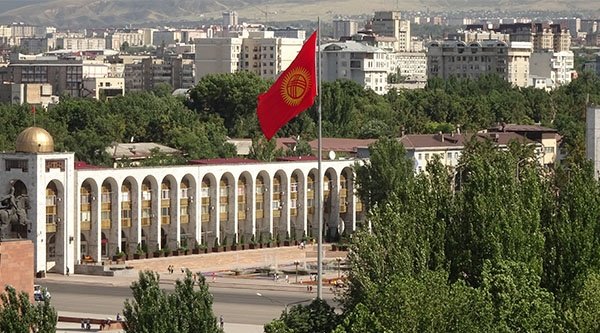Stadtbild in Kirgisistan