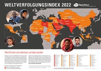 Karte (A3) Weltverfolgungsindex 2022