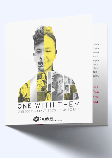 Einladungsflyer zum Open Doors Jugendtag 2022 "ONE WITH THEM"