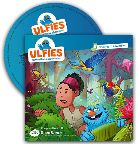 Cover einer CD: Ein gezeichnetes Mädchen im Dschungel