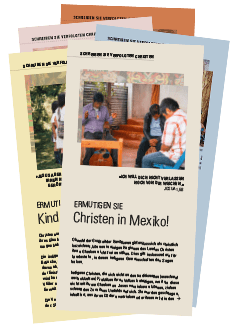 Vier Schreibaktionskarten