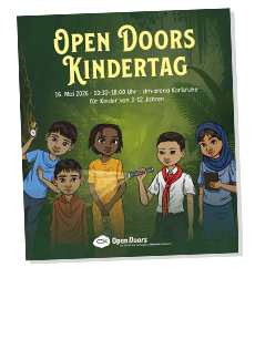 Produktabbildung Einladungsflyer Open Doors Kindertag