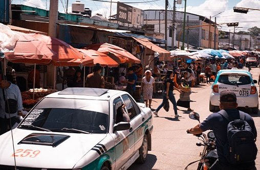 Straßenszene in Chiapas