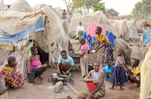 Eine Flüchtlingsunterkunft in Nigeria