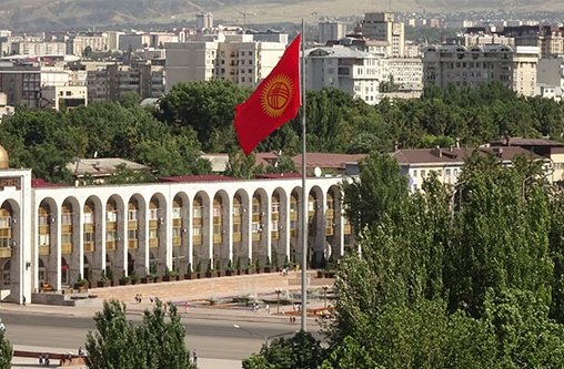 Stadtbild in Kirgisistan