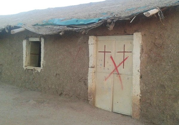 Bild: Kirche in Khartum, die zum Abriss markiert wurde