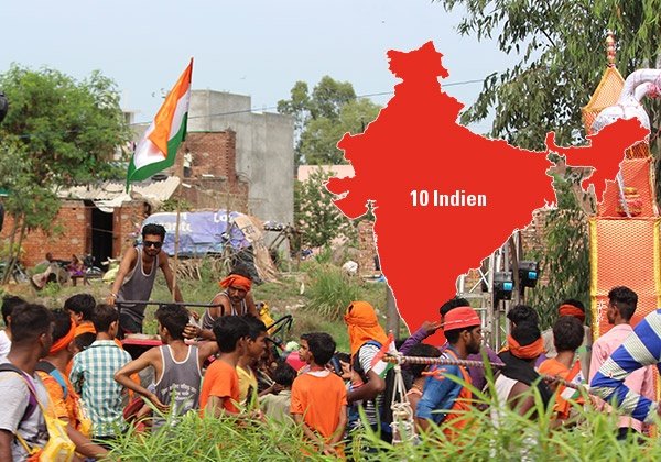 Hinduistische Pilger in Indien